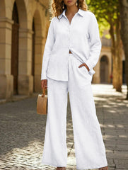 Women's Long-Sleeved Collared Elastic Pants Suit_CWSS01426