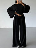 Waist-Fitted Top and Wide Leg Pants Set_CWSS01434