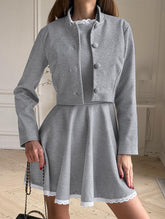 Lace Dress and Blazer Two Piece Suit_CWSS01435