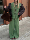 Stylish Ruffled Puff Sleeve Top and Pants Set_CWSS01438