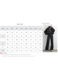 Women's drawstring sweatshirt and straight leg pants
