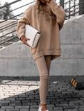 Women's Crew Neck Irregular Sweatshirt Set_CWSS01444