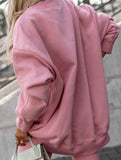 Women's Crew Neck Irregular Sweatshirt Set_CWSS01444