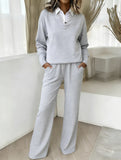 Casual shirt and loose wide-leg pants suit_CWSS01447