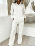 Casual shirt and loose wide-leg pants suit_CWSS01447