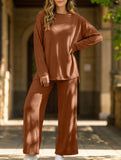 Comfortable round neck loungewear for women_CWSS01452