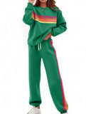 Loose-fitting elastic waist trouser suit for women_CWSS01453