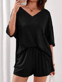 V-neck short-sleeved casual beach suit for women