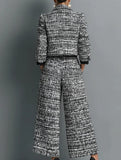 Women's Lapel Slim Fit Short Jacket and Pants Set_CWSS01458