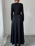 Knit Cardigan Slip Dress Set