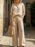 Loose Wide Leg Pants Set