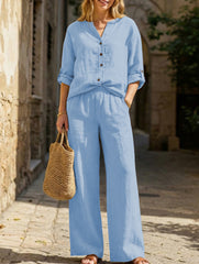 Loose Wide Leg Pants Set