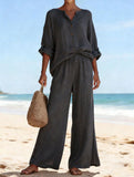 Loose Wide Leg Pants Set