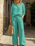 Loose Wide Leg Pants Set