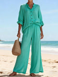 Loose Wide Leg Pants Set
