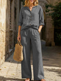 Loose Wide Leg Pants Set