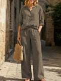 Loose Wide Leg Pants Set
