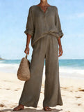 Loose Wide Leg Pants Set