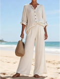 Loose Wide Leg Pants Set