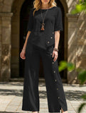 Irregular Hem Shirt Pants Set
