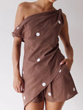 One Shoulder Top Shorts Set