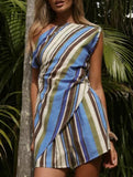 One Shoulder Top Shorts Set