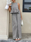 Sleeveless Top Pants Two Piece Set_CWSS01486