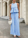 Sleeveless Top Pants Two Piece Set_CWSS01486