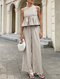 Sleeveless Top Pants Two Piece Set_CWSS01486