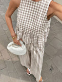 Sleeveless Top Pants Two Piece Set_CWSS01486
