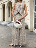 Sleeveless Top Pants Two Piece Set_CWSS01486