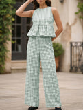 Sleeveless Top Pants Two Piece Set_CWSS01486