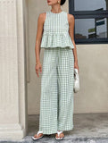 Sleeveless Top Pants Two Piece Set_CWSS01486