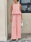 Sleeveless Top Pants Two Piece Set_CWSS01486