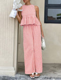 Sleeveless Top Pants Two Piece Set_CWSS01486
