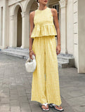 Sleeveless Top Pants Two Piece Set_CWSS01486