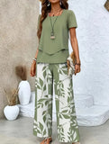 Print Top Wide Leg Pants Set_CWSS01490