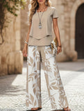 Print Top Wide Leg Pants Set_CWSS01490