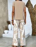 Print Top Wide Leg Pants Set_CWSS01490