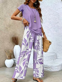 Print Top Wide Leg Pants Set_CWSS01490