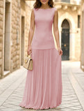 Knit Tank Skirt Two Piece Set