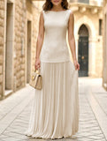 Knit Tank Skirt Two Piece Set
