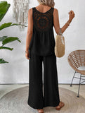 Backless Hollow Out Fashion Two Piece Set_CWSS01496