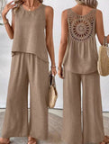 Backless Hollow Out Fashion Two Piece Set_CWSS01496