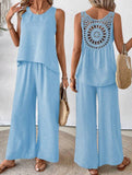 Backless Hollow Out Fashion Two Piece Set_CWSS01496