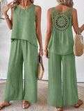 Backless Hollow Out Fashion Two Piece Set_CWSS01496