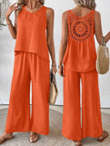 Backless Hollow Out Fashion Two Piece Set_CWSS01496