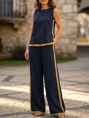 Colorblock Wide Leg Two Piece Set_CWSS01500