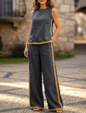 Colorblock Wide Leg Two Piece Set_CWSS01500