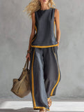 Colorblock Wide Leg Two Piece Set_CWSS01500